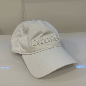 GLOSSIER White Ball Cap Hat Limited Edition